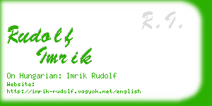 rudolf imrik business card